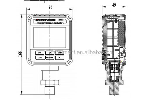 Manomètre de pression numérique portable de poche HS602 de haute précision 0,02%R.D 0,05%F.S.