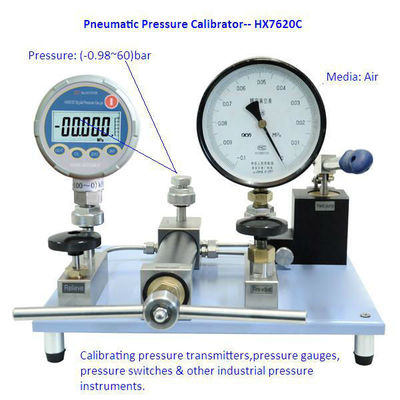 3 pièces de pompe à main pneumatique de calibrage HS721 à sortie pour air moyen