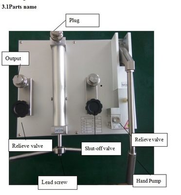0.95-140bar Pompes de comparaison pneumatique avec connexion d'interface de sortie M20X1.5Fx2 14Kgs